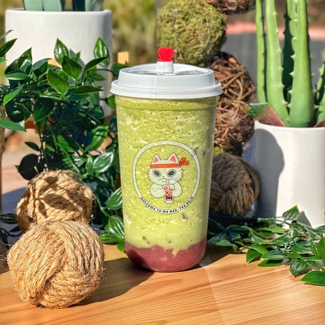 Matcha Red Bean Smoothie from Tea Dojo - Nut Tree Road in Vacaville, CA