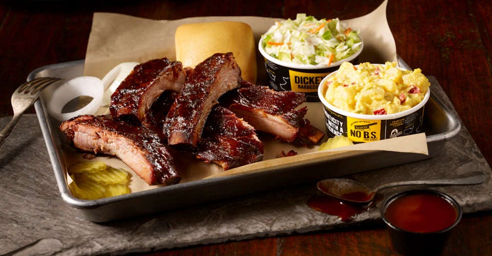 Half Rack Pork Rib Plate from Dickey's Barbecue Pit: Middleton (WI-0842) in Middleton, WI