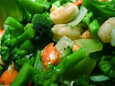 Shrimp with Broccoli from Takie Outit in Chicago, IL