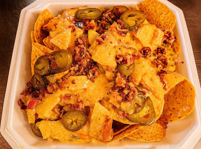 Jerk Nachos from Lil Jamaica - S Broadway in Green Bay, WI