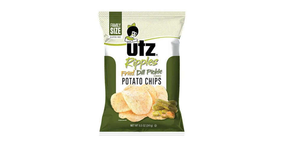 Utz Potato Chips Fried Dill Pickle from Popp's University BP in Manitowoc, WI