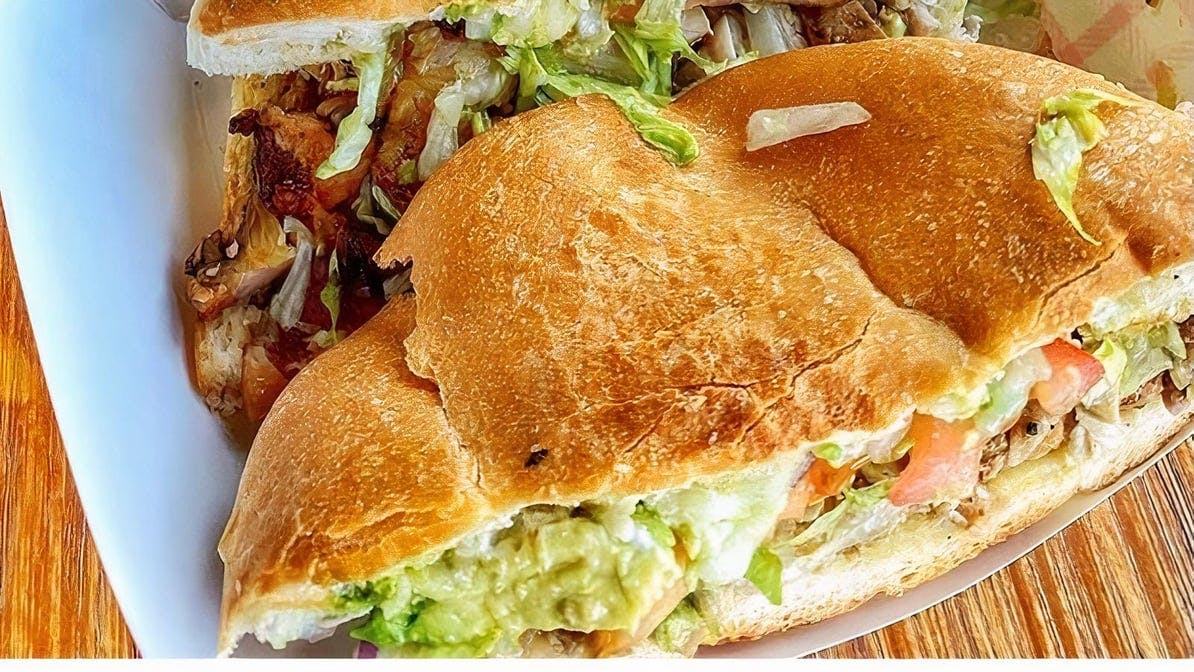 Milanesa torta from Tacos La Calle - Beach Blvd in Buena Park, CA