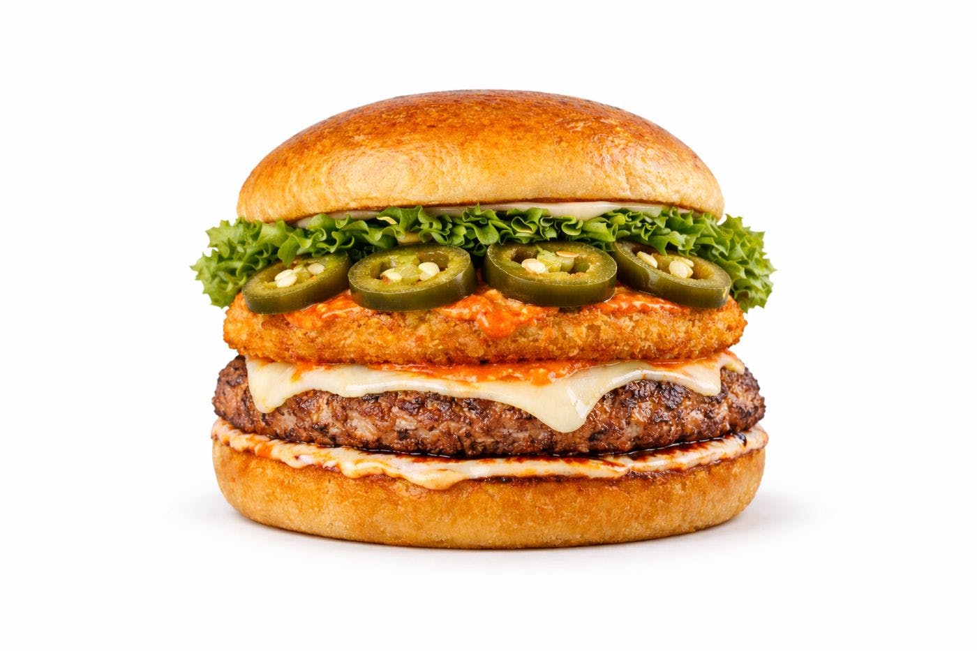 Fire Ring Burger from The Fatty Patty-Downtown (Food Truck) in Milwaukee, WI