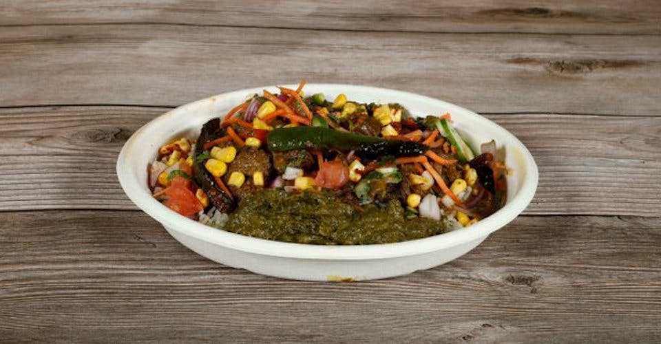 Saag Rice Bowl from Sam & Curry in San Jose, CA