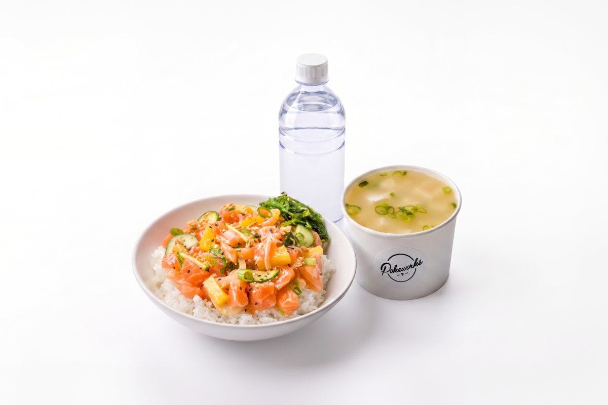 Poke Your Way Combo - Large (Drink + Miso Soup or Kettle Chips) from Pokeworks - E Belleview Ave in Englewood, CO