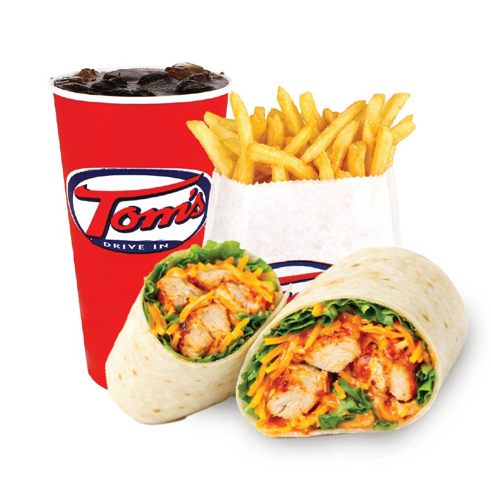 #16 Buffalo Chicken Wrap Combo from Tom's Drive In in Appleton, WI