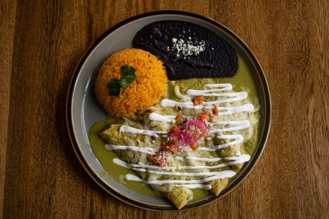 Enchiladas Verde from Jalisco Cocina Mexicana in Madison, WI