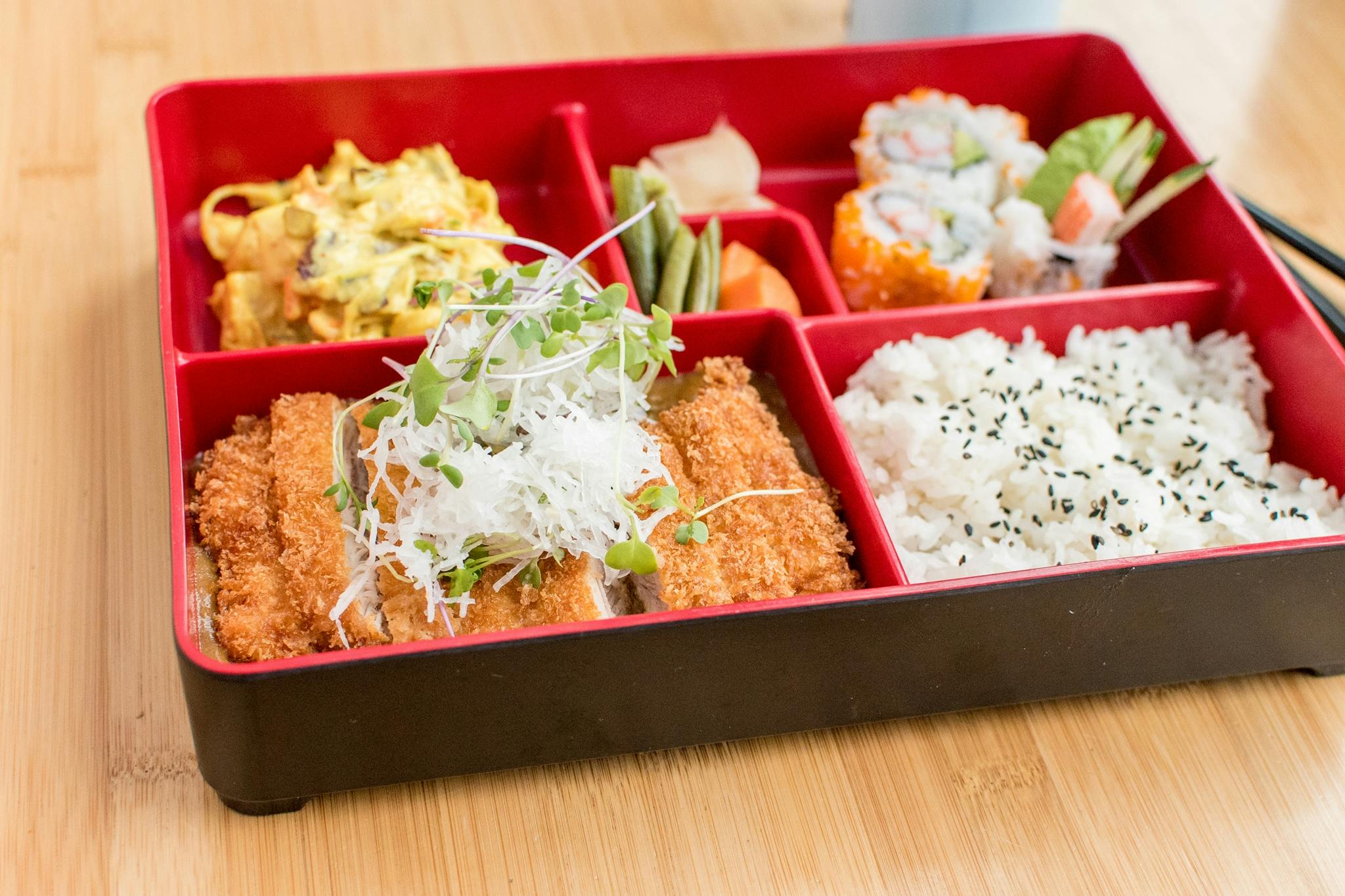 Curry Tofu Bento Box from Tavernakaya in Madison, WI