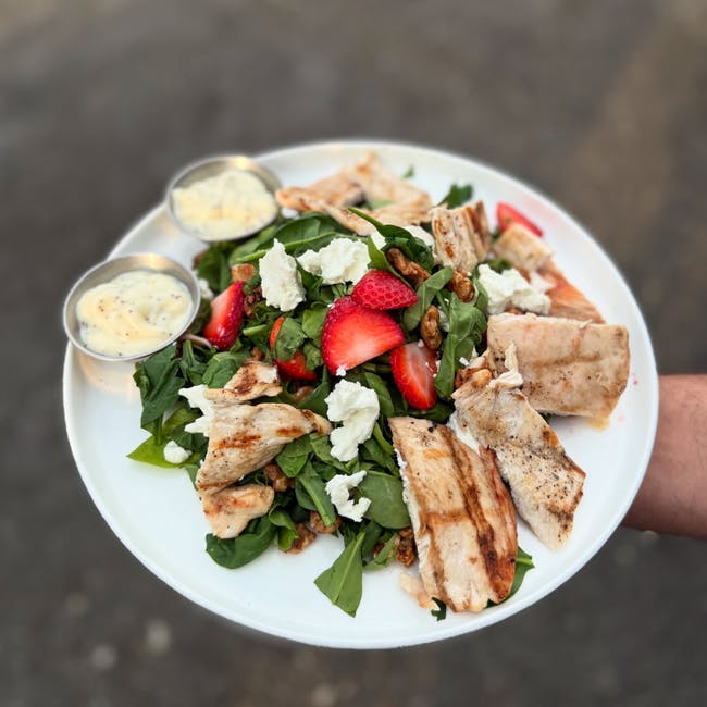 Grilled Chicken Spinach Salad from White Maple Cafe in Ridgewood, NJ