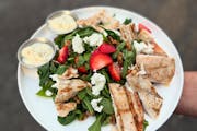 Grilled Chicken Spinach Salad from White Maple Cafe in Ridgewood, NJ