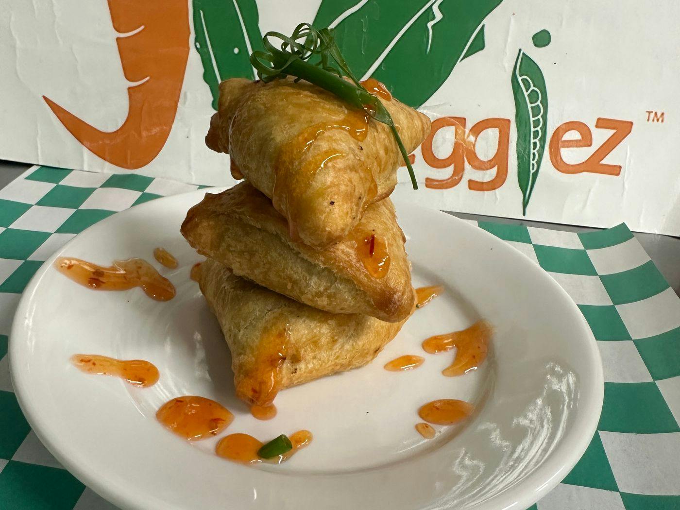 Samosas from Justveggiez in Madison, WI