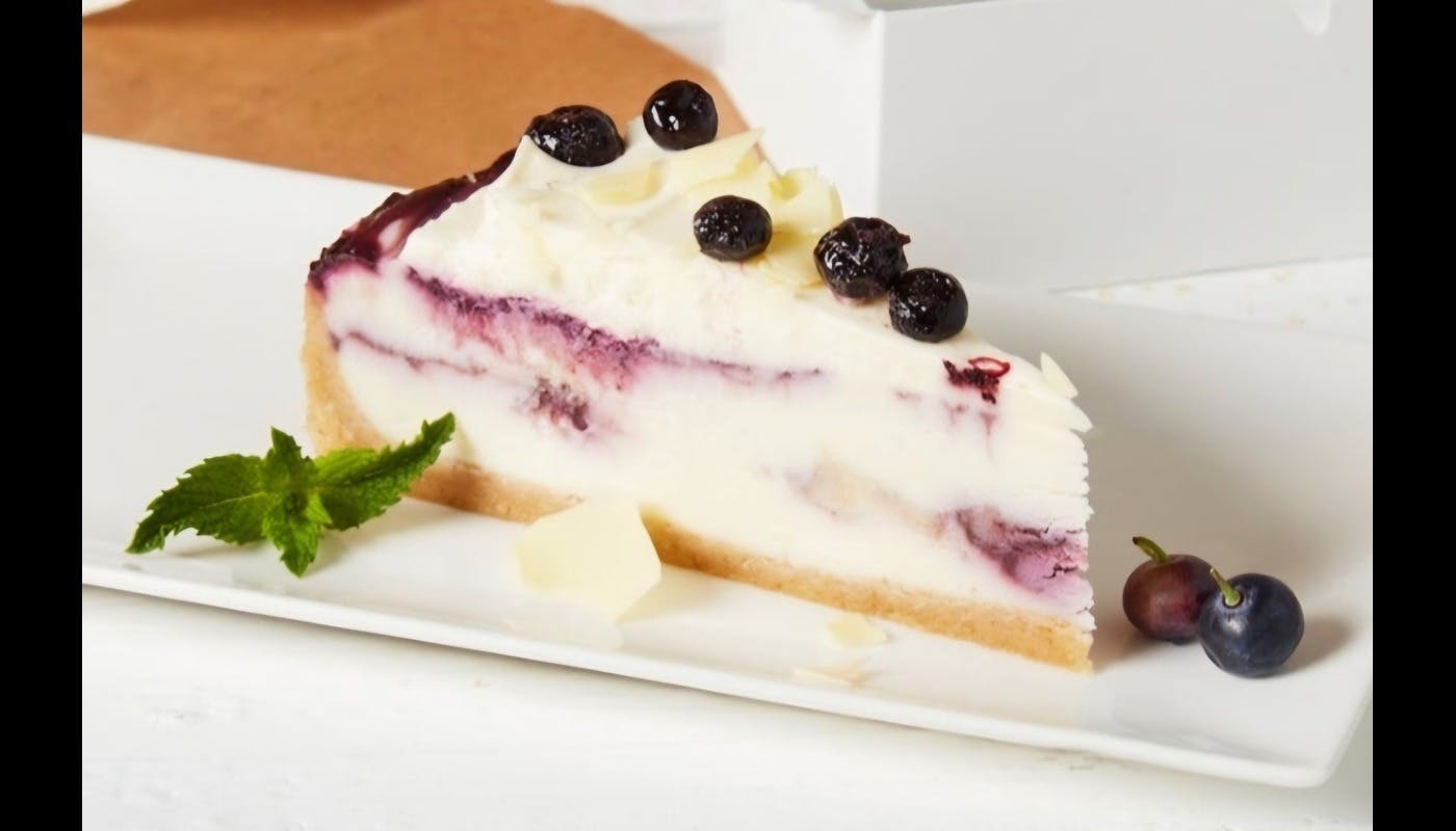 Blueberry Cobbler White Chocolate Cheesecake from Inga's Alpine Tavern in Denver, CO