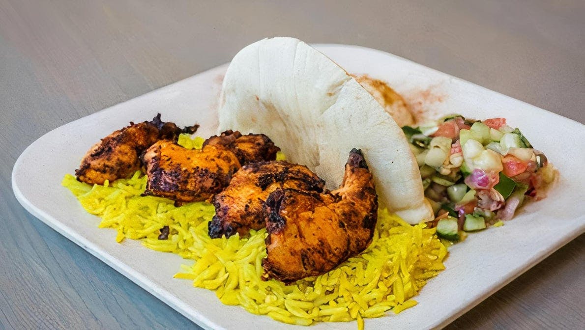 Spicy Chicken Kebab Sandwich from Olive Mediterranean Grill in Chicago, IL