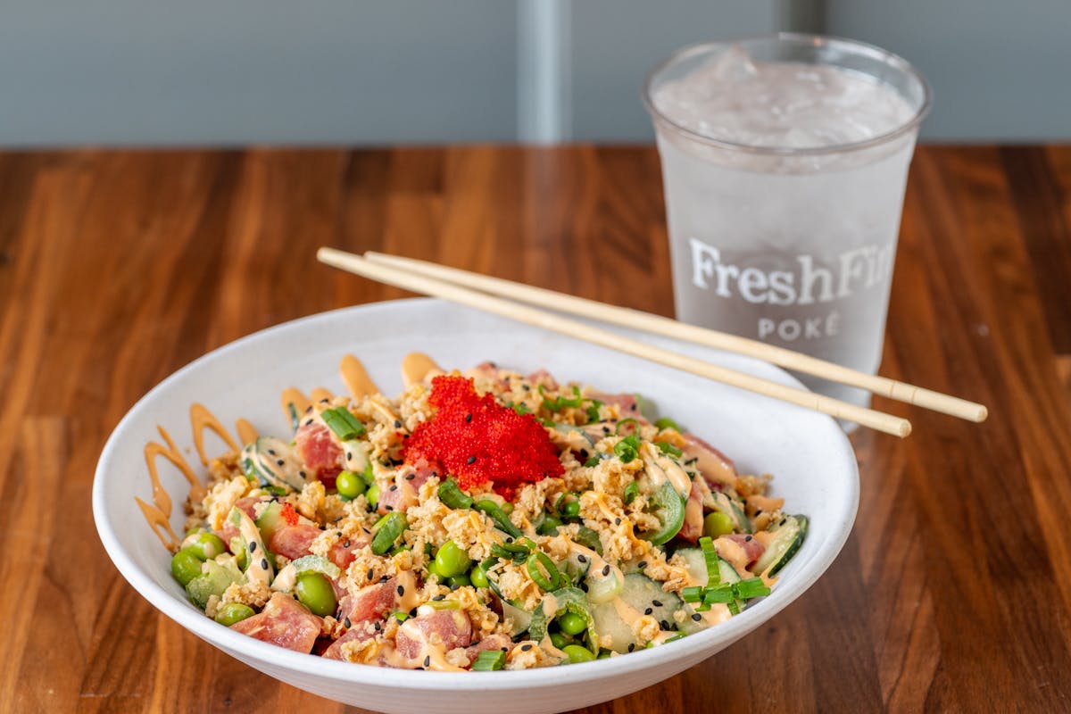 Spicy Tuna Bowl from FreshFin Poke East Side (North Ave) in Milwaukee, WI