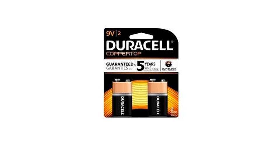 Duracell CopperTop 9V Alkaline Battery (2 ct) from CVS - S Green Bay Rd in Neenah, WI