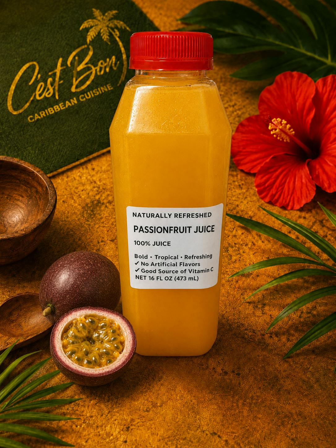 Passionfruit 16oz from C'est Bon Caribbean Creole Cuisine in Baytown, TX