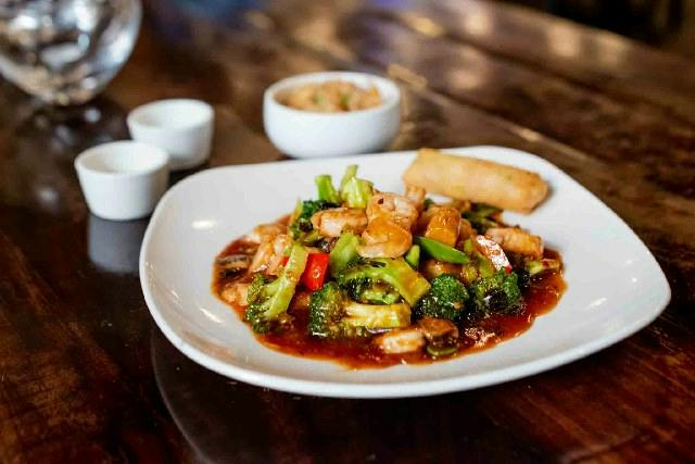Hunan Shrimp from Evergreen Restaurant in Ann Arbor, MI