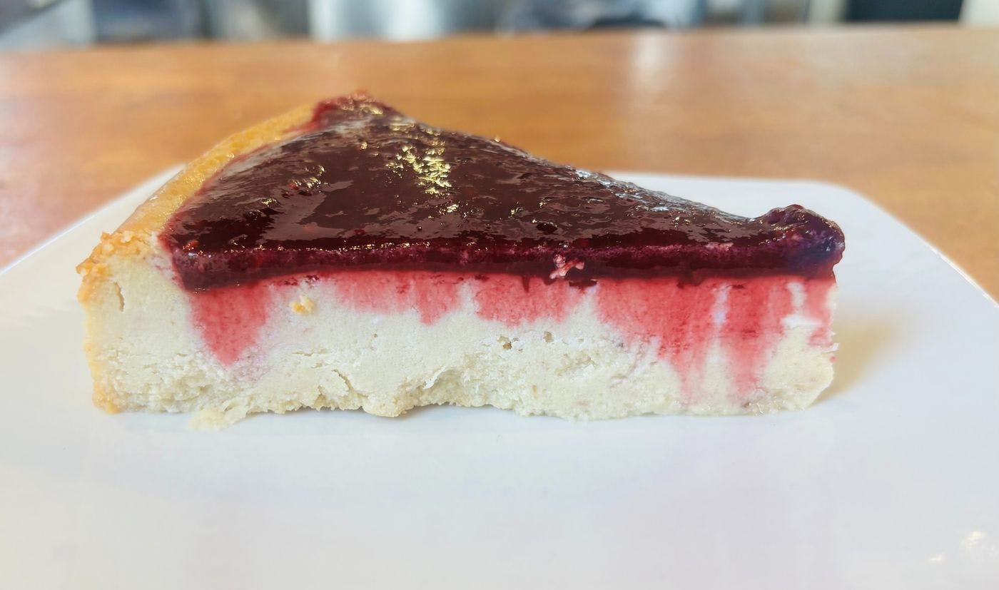 Mixed Berry Cheesecake- Slice from Arrosto Delicatessen in Sheboygan, WI