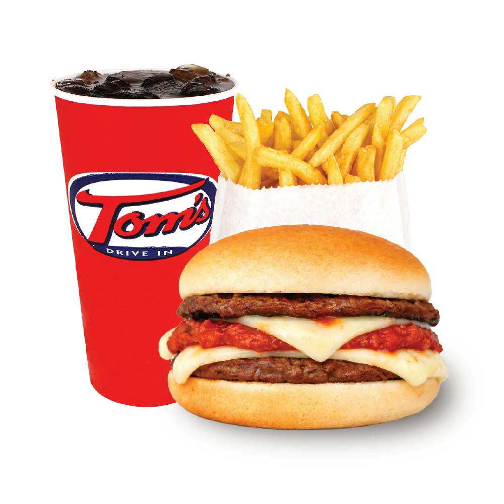 #20 Double Pizza Burger Combo from Tom's Drive In in Appleton, WI