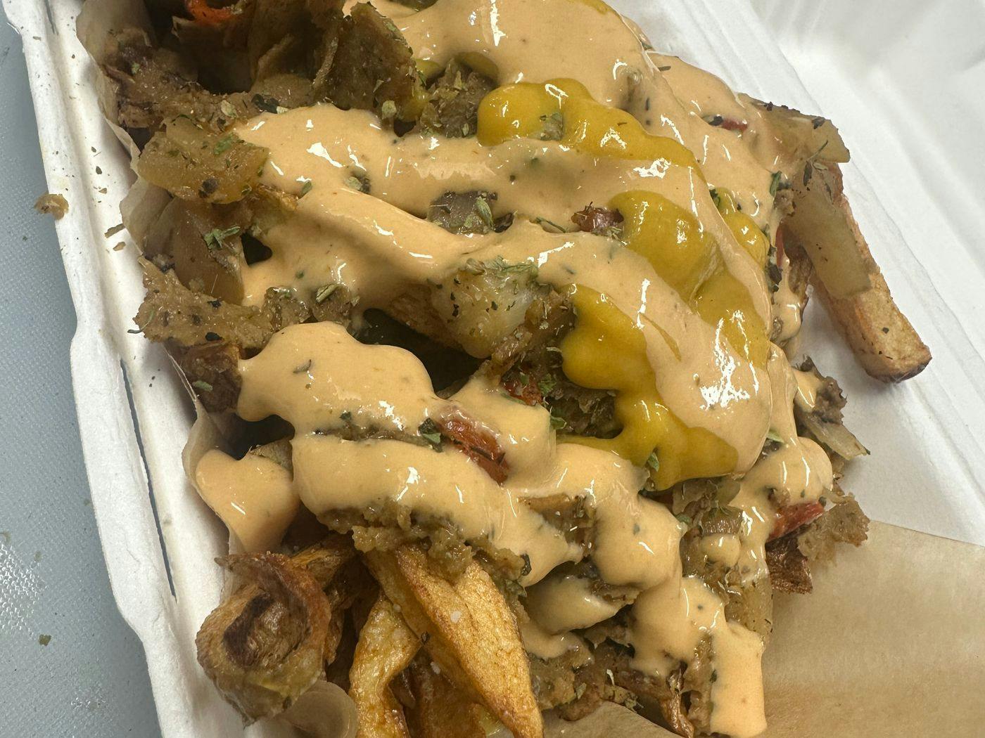 Philly Fries from Justveggiez in Madison, WI
