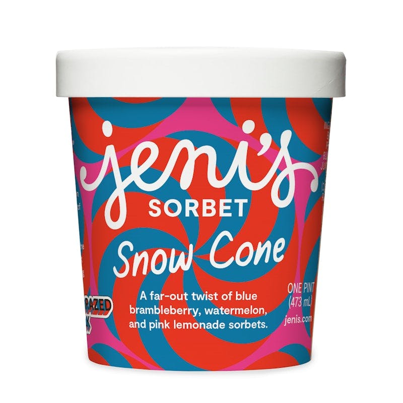 Snow Cone Sorbet Pint from Jeni's Splendid Ice Creams - S Main St in Naperville, IL