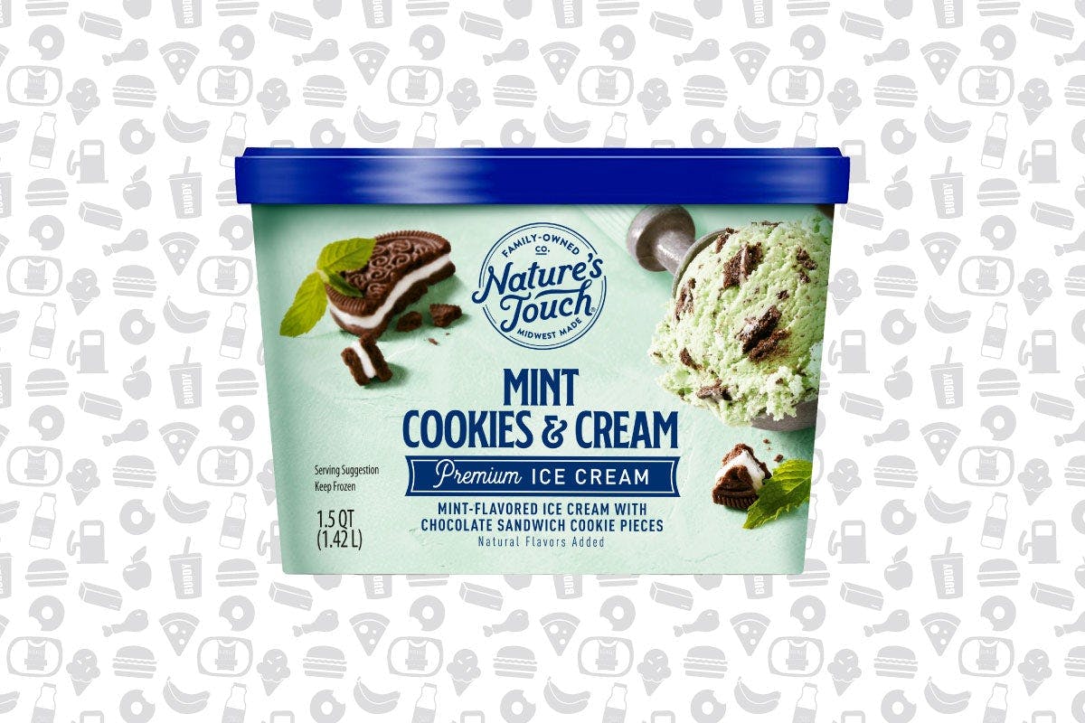 Nature's Touch Ice Cream Mint Cookies & Cream, 1.5-Quart from Kwik Trip - 75th St in Kenosha, WI