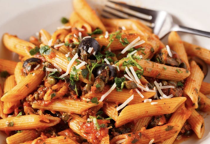 Penne Puttanesca from Cantalini's Salerno Beach Restaurant - Playa del Rey in Los Angeles, CA
