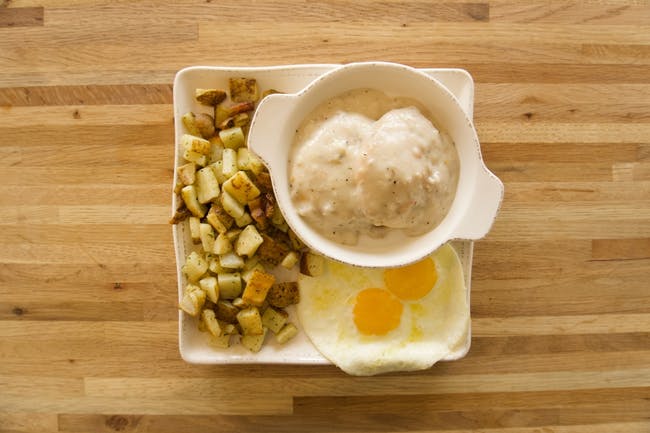 Biscuit & Gravy from The Great Egg Restaurant in Denton, TX