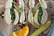 Chicken Shwarma Sandwich from Eltana Wood-Fired Bagels - Stone Way in Seattle, WA