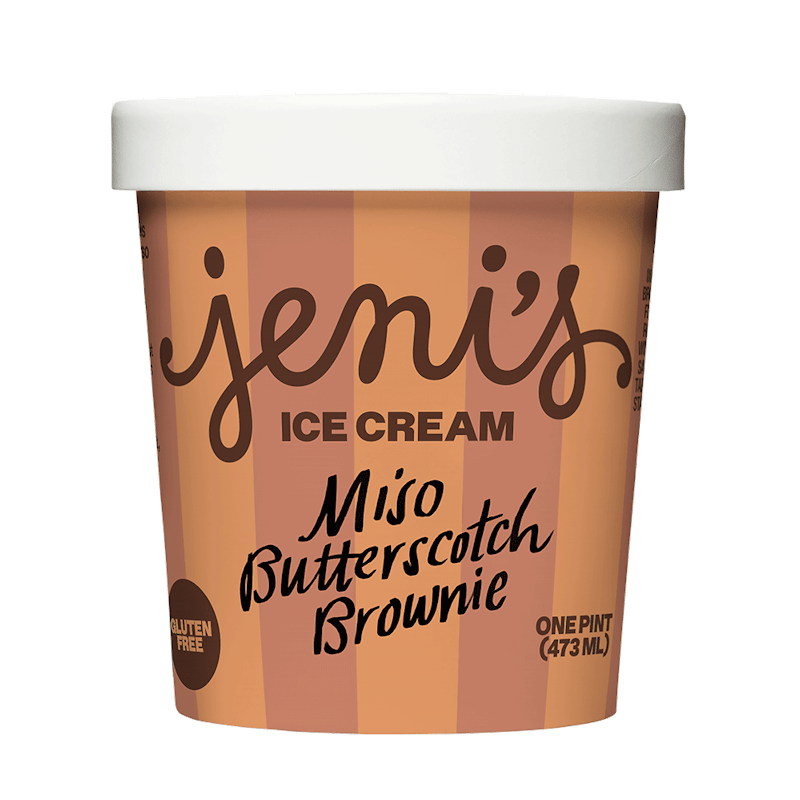 Miso Butterscotch Brownie Ice Cream Pint from Jeni's Splendid Ice Creams - N Southport Ave in Chicago, IL