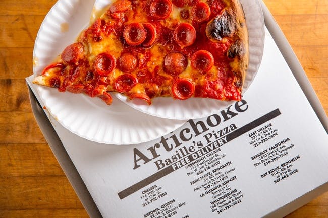 Pepperoni Slice from Artichoke Basille?s Pizza in Hoboken, NJ