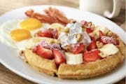 Strawbry Banana Waffle Combo ? from Awake Breakfast + Lunch - Addison in Dallas, TX