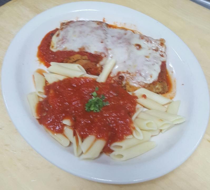 Eggplant Parmigiana from 4 Brothers Italian Restaurant & Pizzeria in Delray Beach, FL