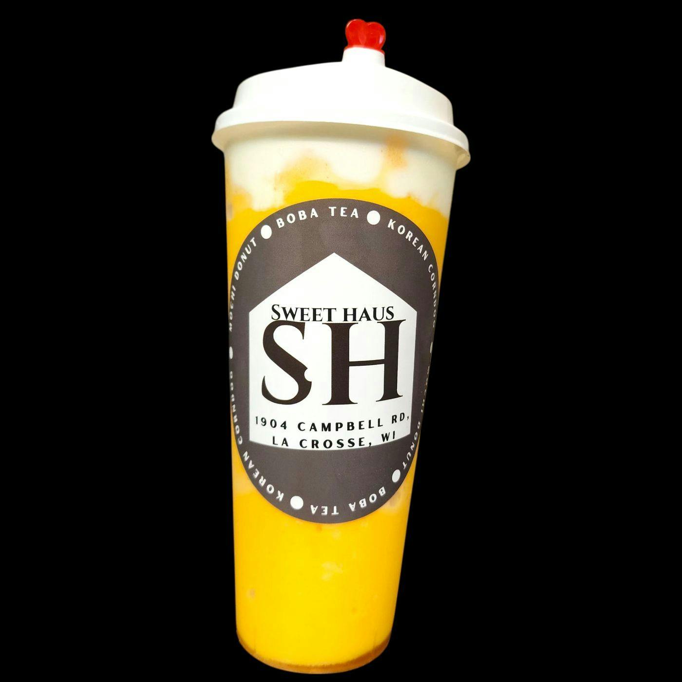 Mango smoothie from Sweet Haus in La Crosse, WI