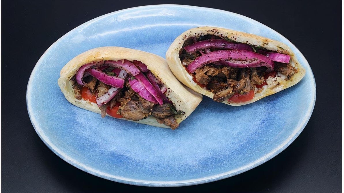 Steak Shawarma Sandwich from Olive Mediterranean Grill in Chicago, IL