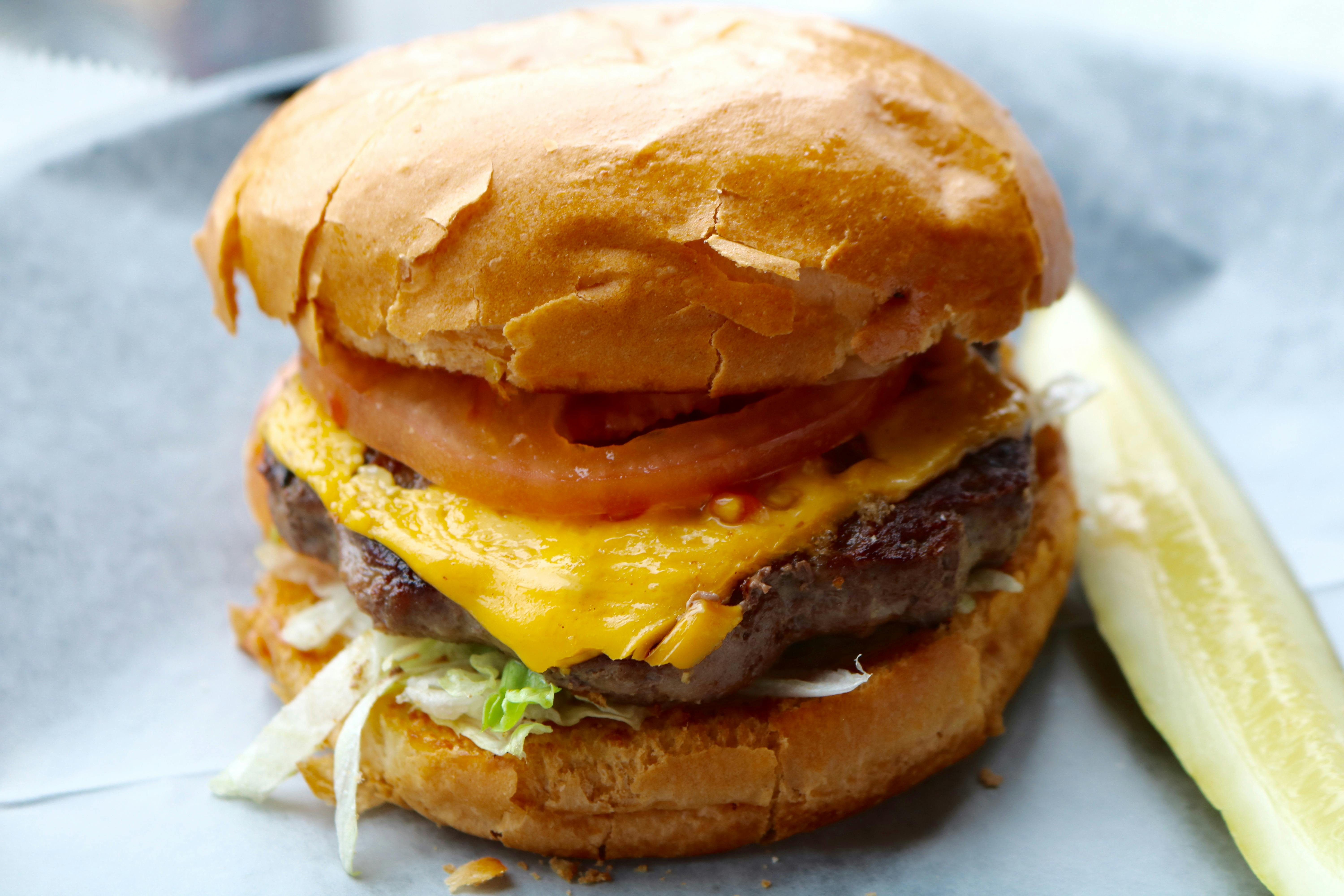 Juicy Jumbo Cheeseburger from Pizza Shuttle in Milwaukee, WI