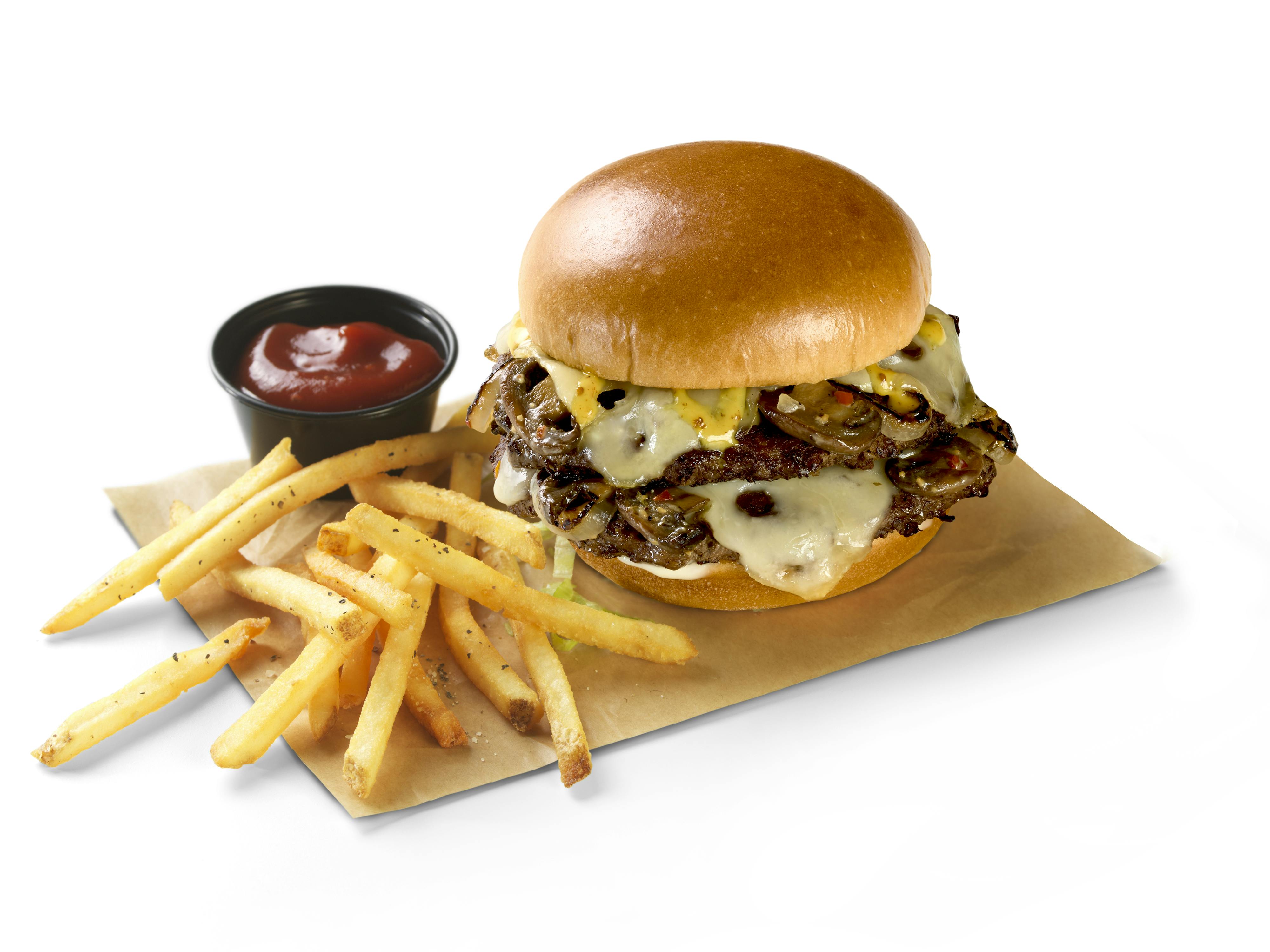 Mushroom Swiss Burger from Buffalo Wild Wings - Fitchburg (412) in Fitchburg, WI