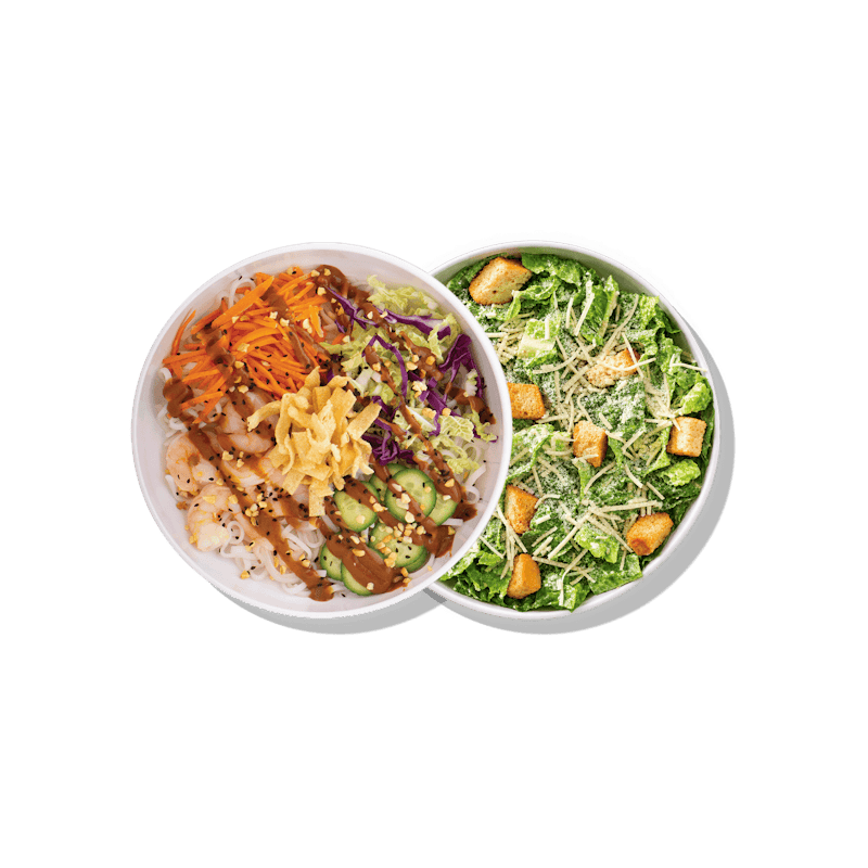 Crispy Spring Roll Shrimp Bowl Duo from Noodles & Company - Middleton in Middleton, WI