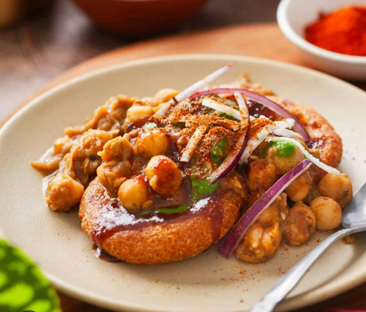 Chole tikki chaat from Punjabi Tandoor - San Diego (Morehouse Dr) in San Diego, CA