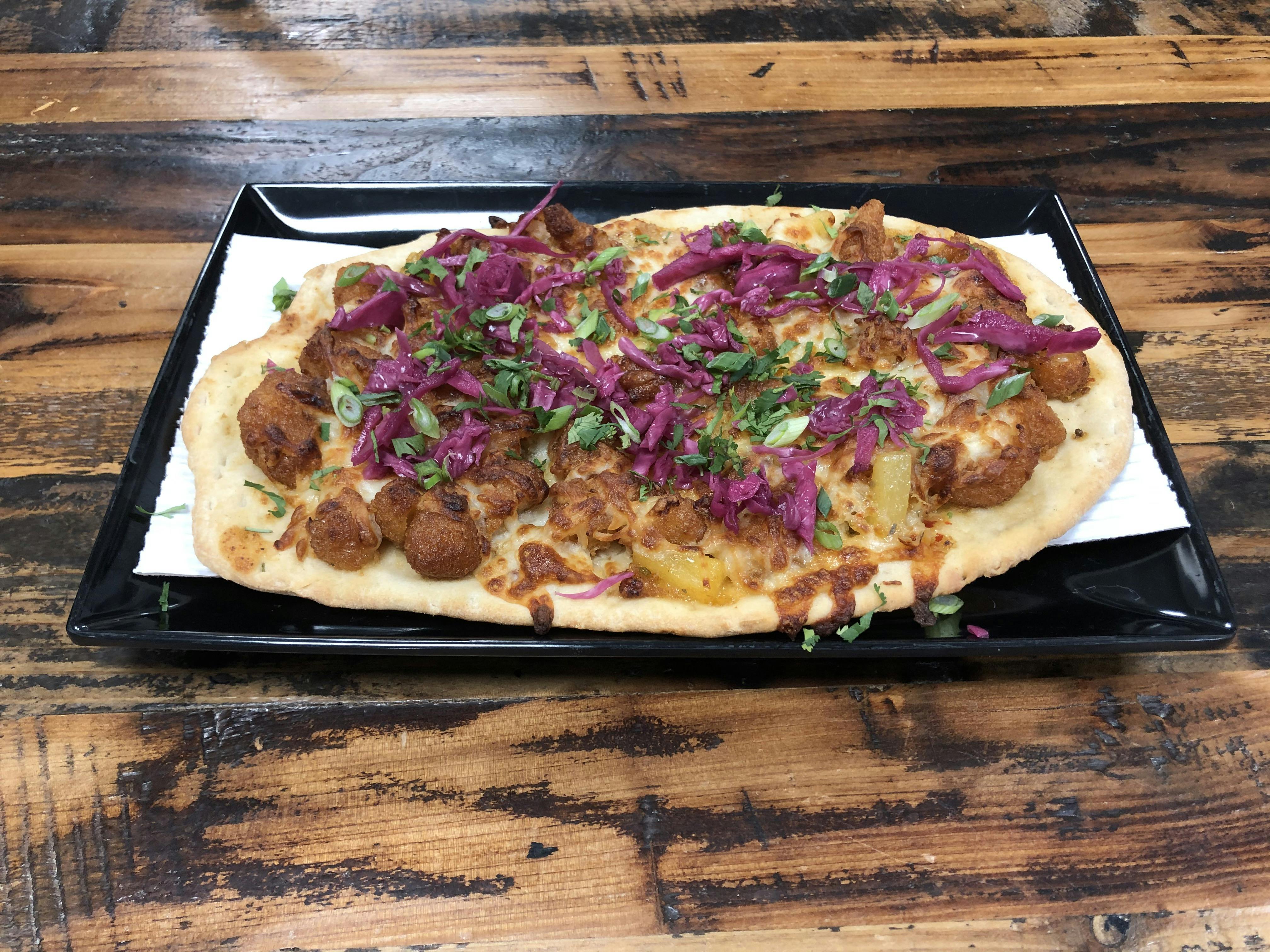 Sweet Chili Shrimp Flatbread from Sip Wine Bar & Restaurant in Tinley Park, IL