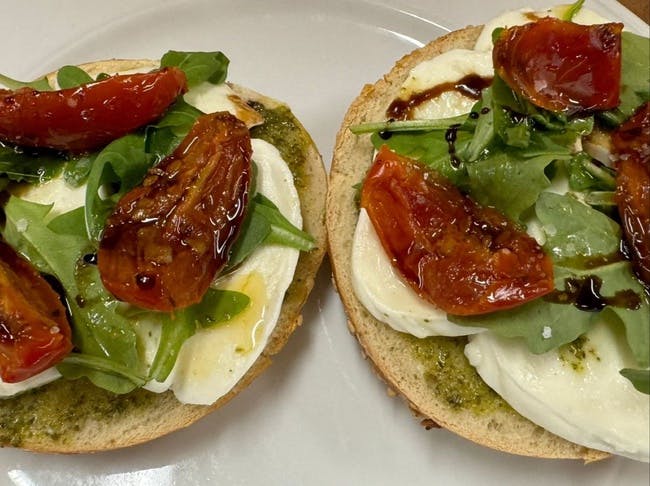 Caprese Bagel from Bliss Bowls Acai - S Howell Ave in Oak Creek, WI