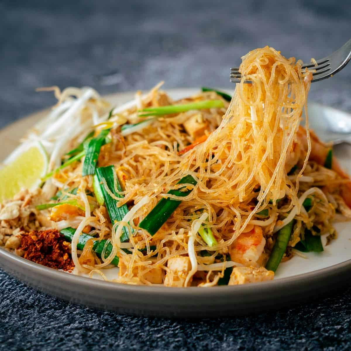 Glass Noodles Pad Thai (GF) from Thai Basil Restaurant in Ithaca, NY