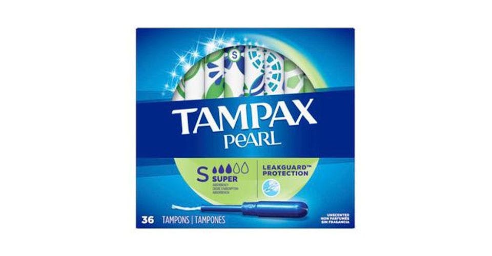 TAMPAX Pearl, Super, Plastic Tampons, Unscented (36 ct) from CVS - S Bedford St in Madison, WI