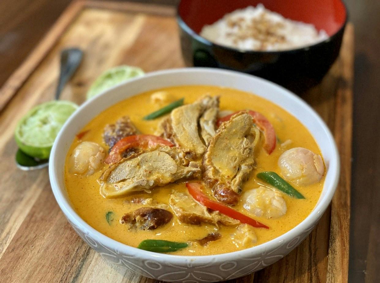 Red Curry Duck (GF) from Thai Basil Restaurant in Ithaca, NY