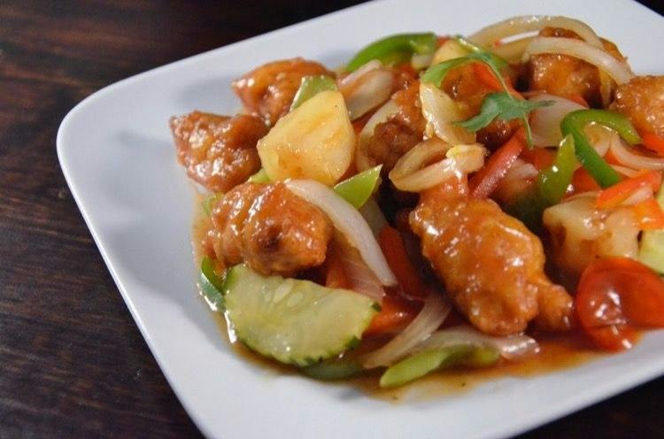 Pad Sweet & Sour Fried Chicken from Thai Kitchen in Ames, IA