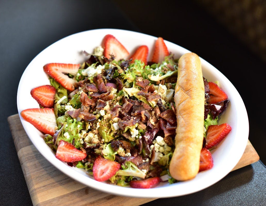 Balsamic, Strawberry & Bleu Cheese Salad from Boulder Tap House in Ames, IA