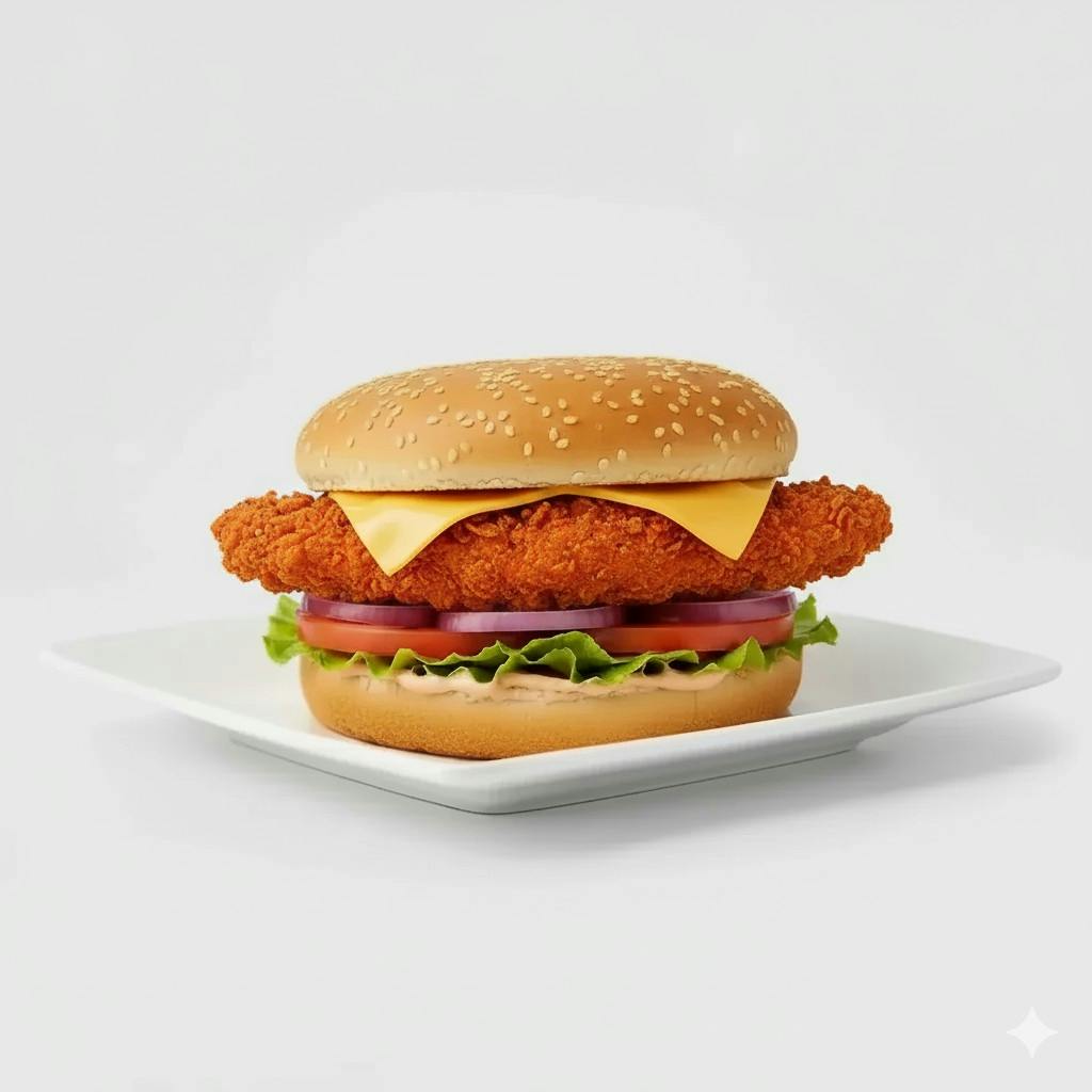 Spicy Chicken Burger from HalalFlame - N Broad St in Meriden, CT