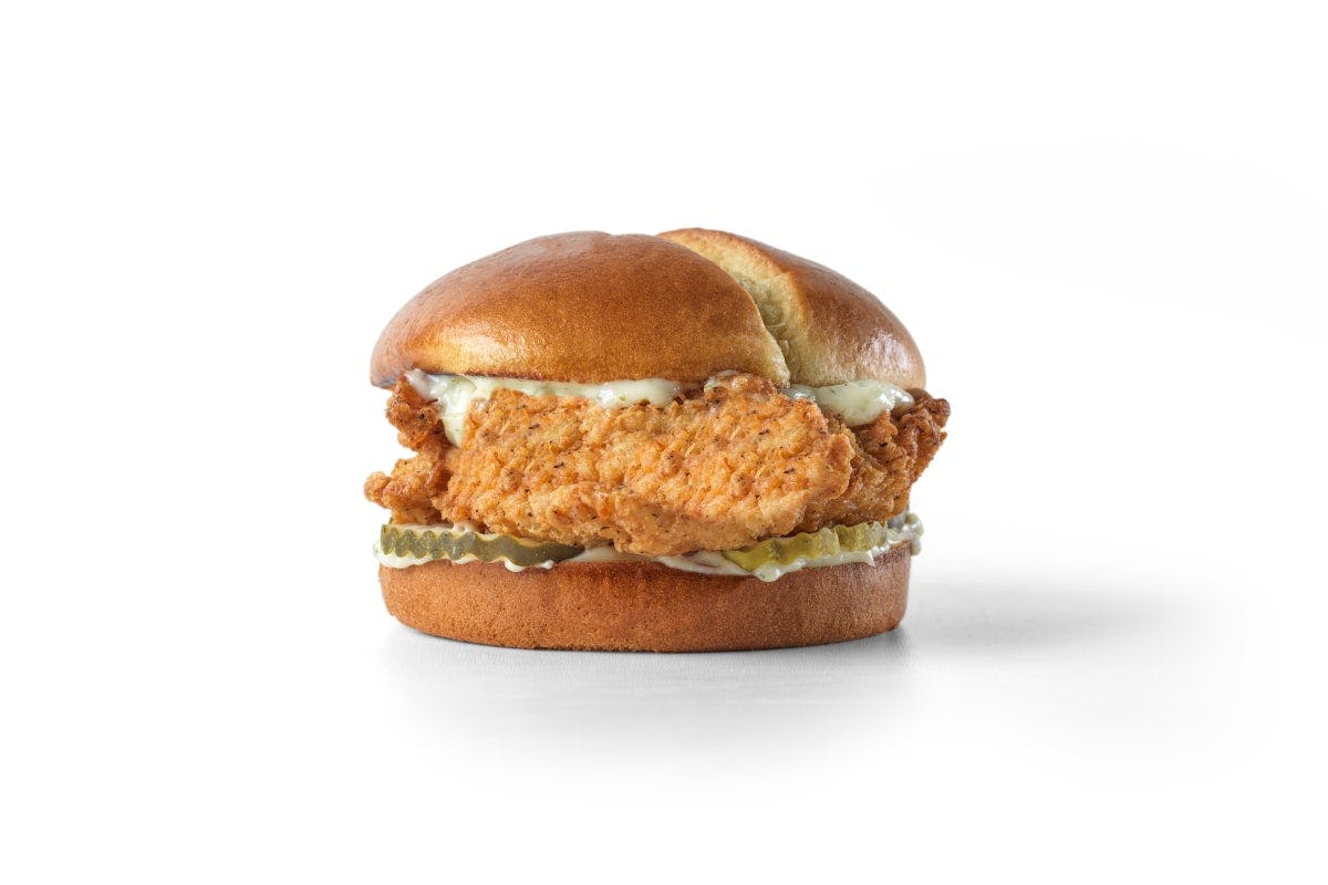 Crispy Chicken Sandwich from Slim Chickens Brink Demo Vendor in Little Rock, AR