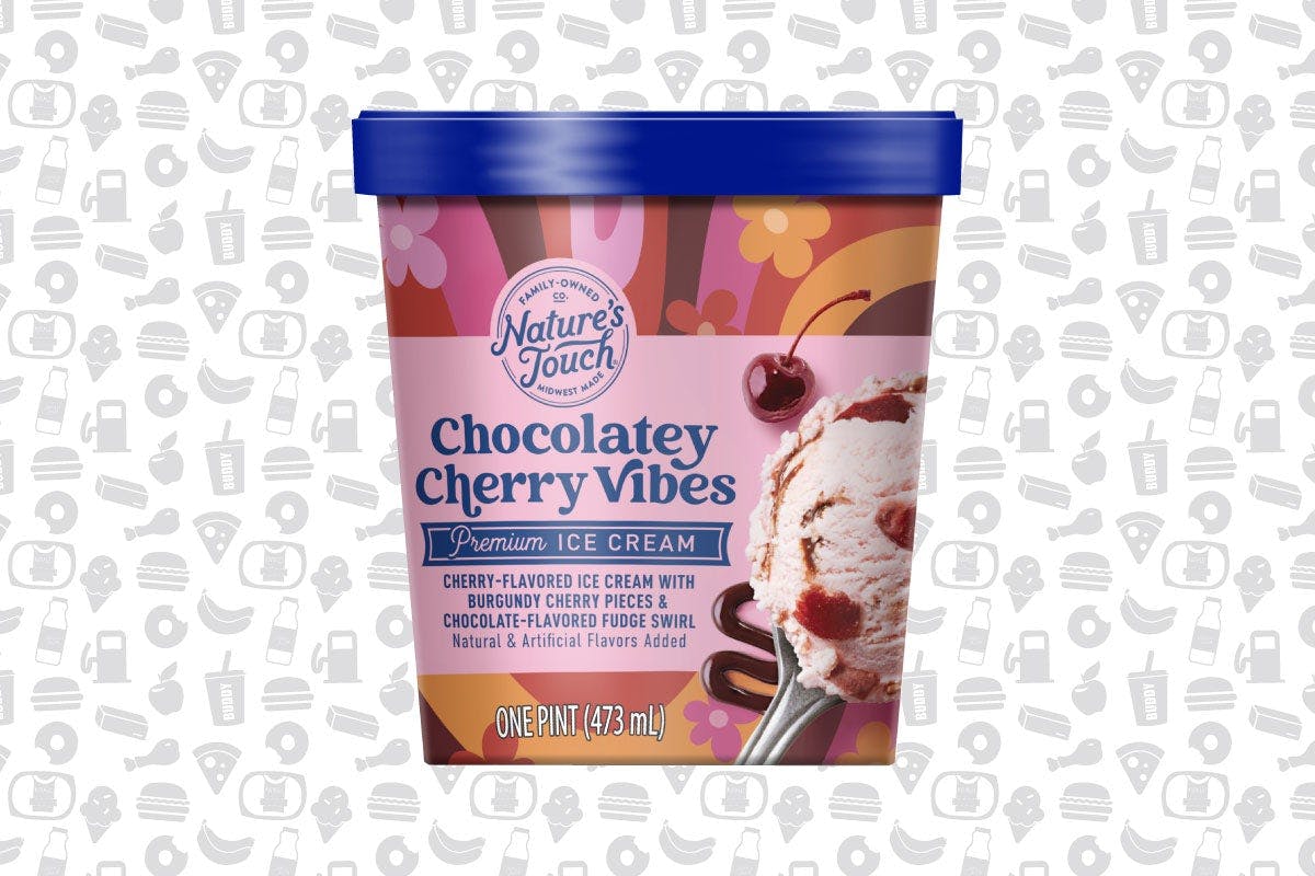 Nature's Touch Ice Cream Chocolatey Cherry Vibes, Pint from Kwik Trip - Manitowoc Washington St in Two Rivers, WI
