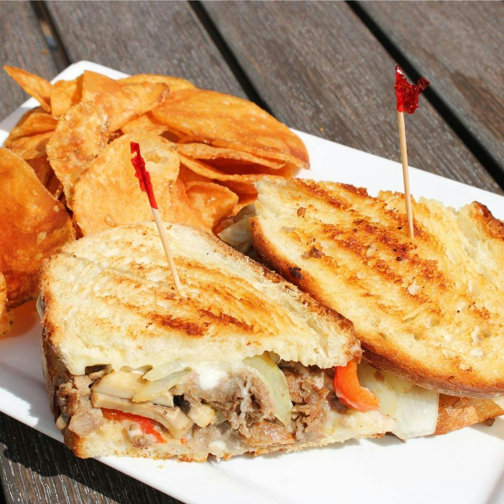 Ribeye Panini from Holidays Pub & Grill in Appleton, WI